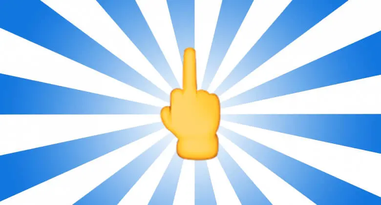 Middle Finger Emoji iOS Large Banner